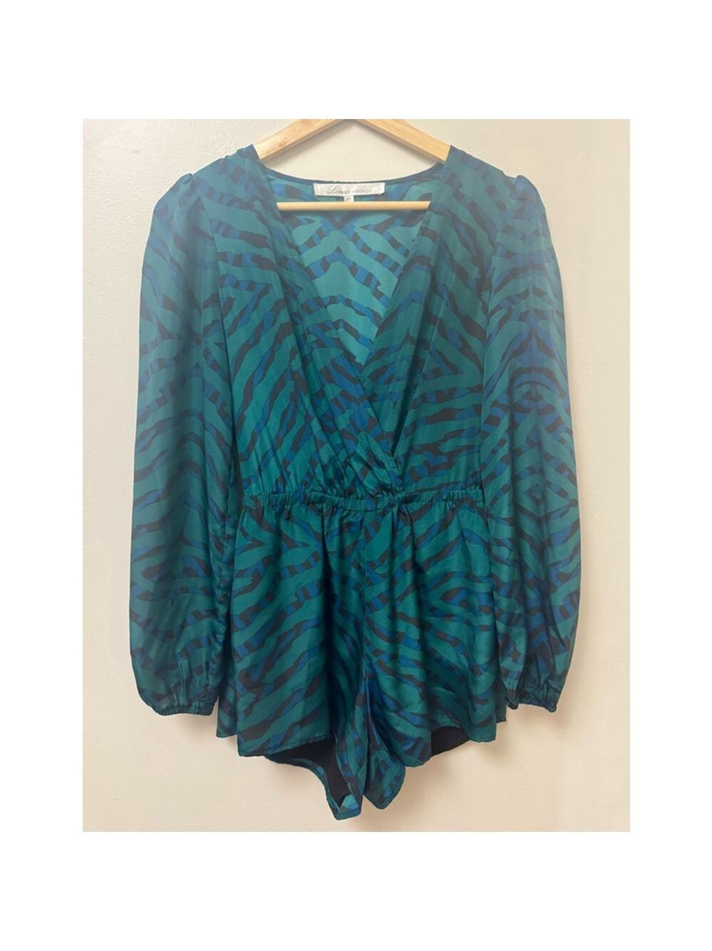 Lovers + Friends Abstract Print Long Sleeve Romper (XS) - Picture 4 of 13